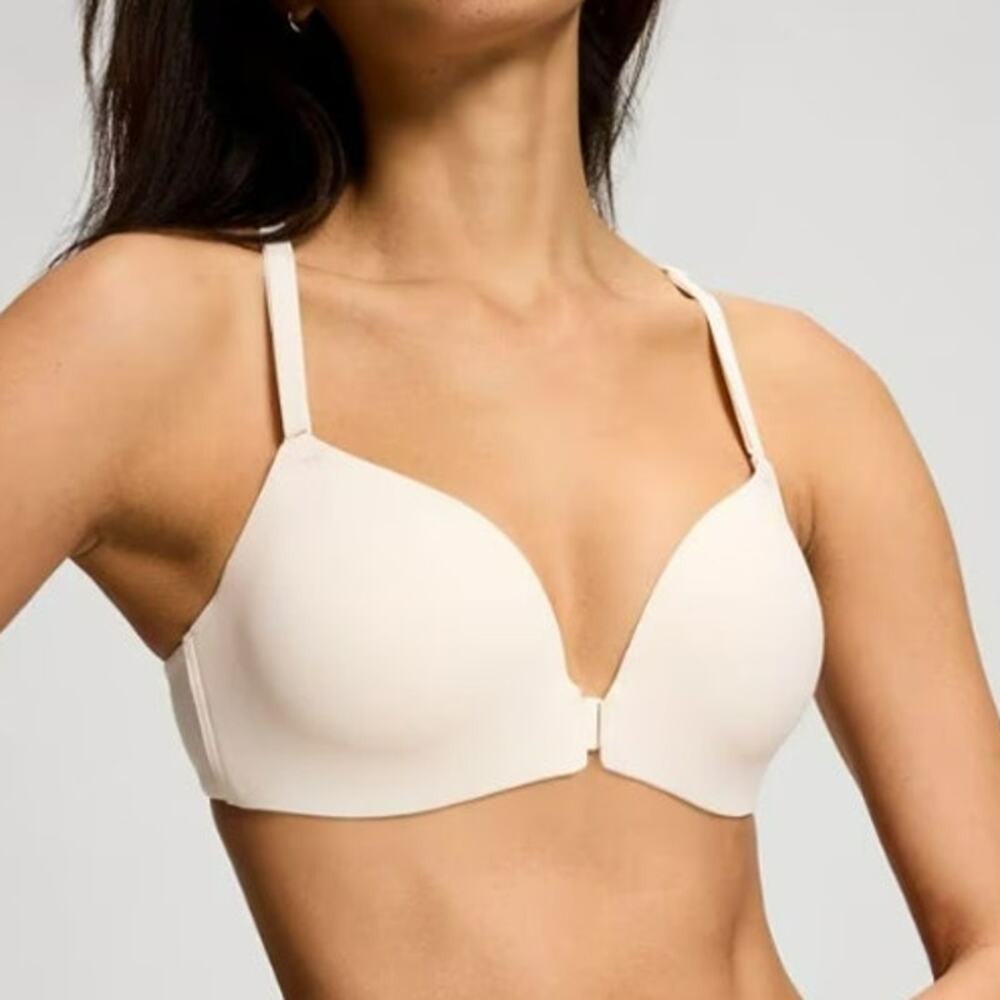 Soma Bra Womens 40DD Enbliss Racerback Front Closure Tan Nude Ivory - Picture 2 of 11